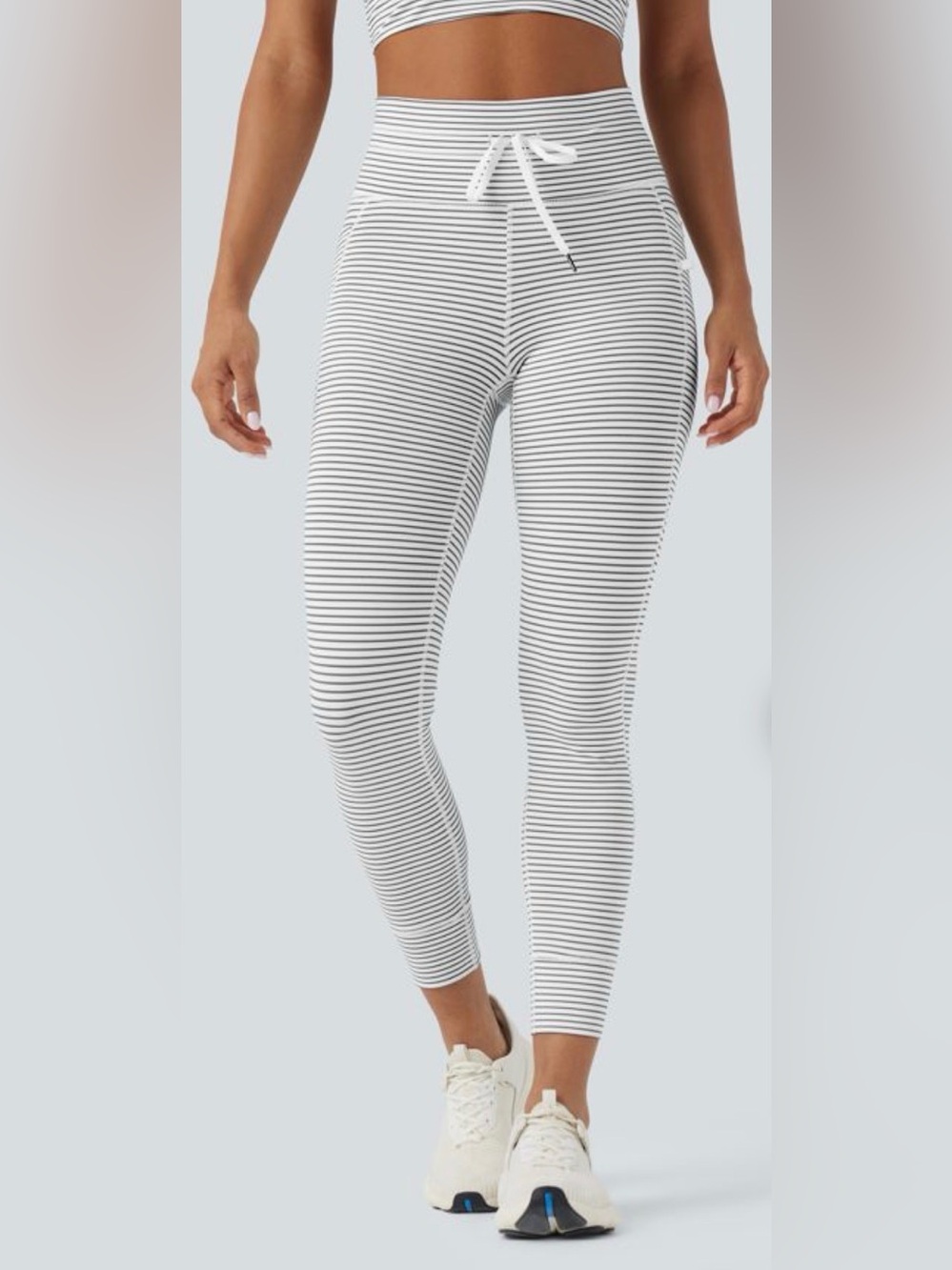 HALARA High Waist Full LengthYoga Legging w/Pockets Grey Medium NWT IN PKG
